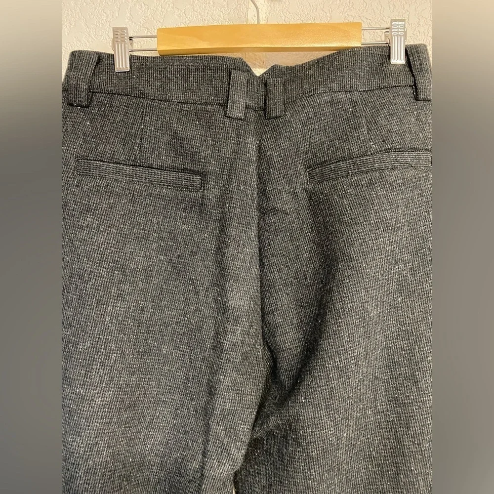 Men's / Women’s Wool Pleated Gray Wide-Leg Trouser